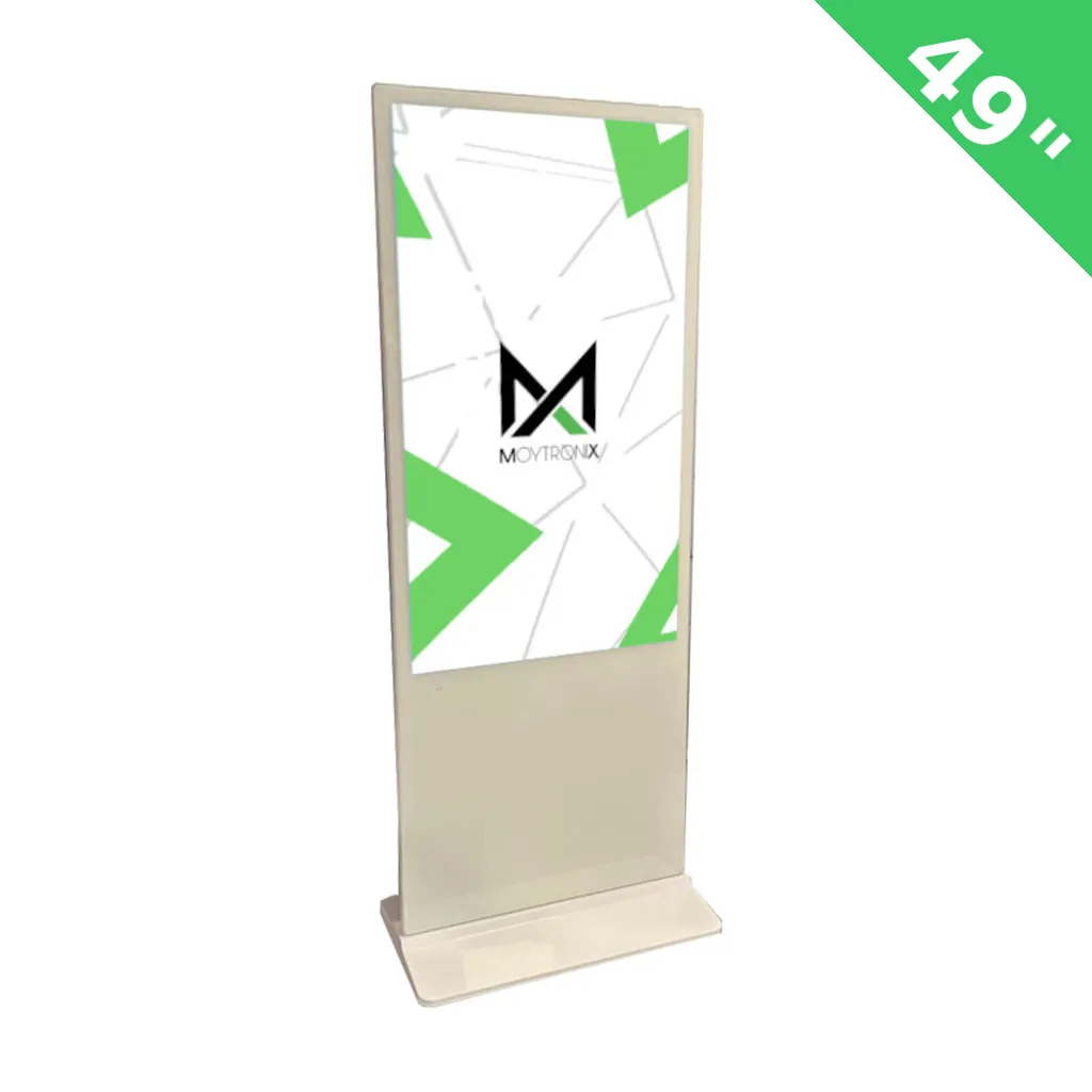 49" White Freestanding PCAP Touch Screen Posters